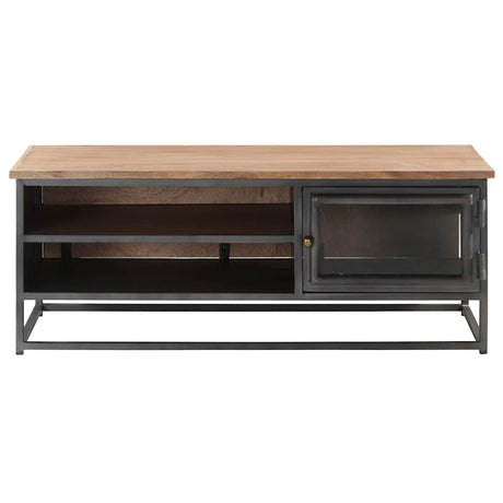 Vidaxl salontafel 90x50x35 cm massief acaciahout grijs