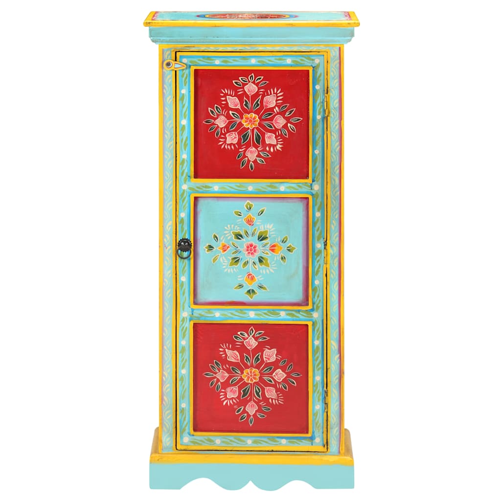 Vidaxl hoge kast handgeschilderd 40x30x90 cm massief mangohout