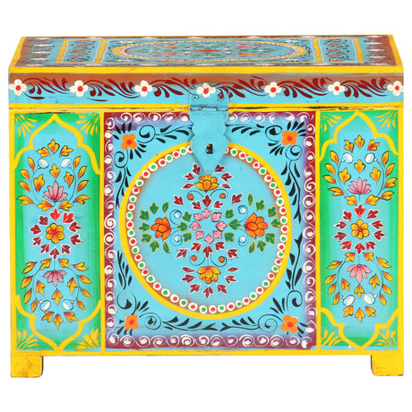 Vidaxl Storage Box Hand bemalt 50 x 40 x 40 cm Festes Mangoholz