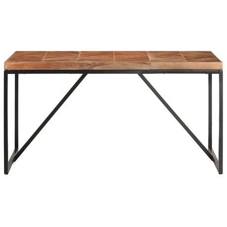 Vidaxl eettafel 140x70x76 cm massief acaciahout en mangohout