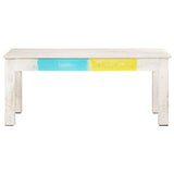 Vidaxl salontafel 110x60x45 cm massief mangohout wit