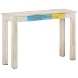 Vidaxl wandtafel 115x35x77 cm ruw mangohout wit