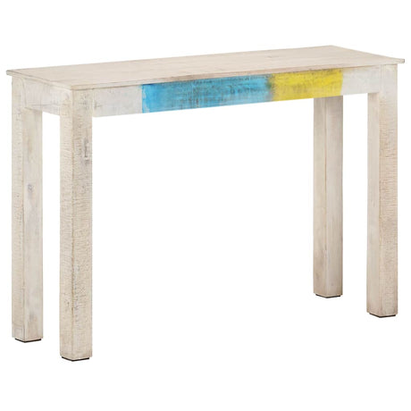 Vidaxl wandtafel 115x35x77 cm ruw mangohout wit