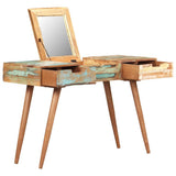 Vidaxl kaptafel met spiegel 112x45x76 cm massief gerecycled hout
