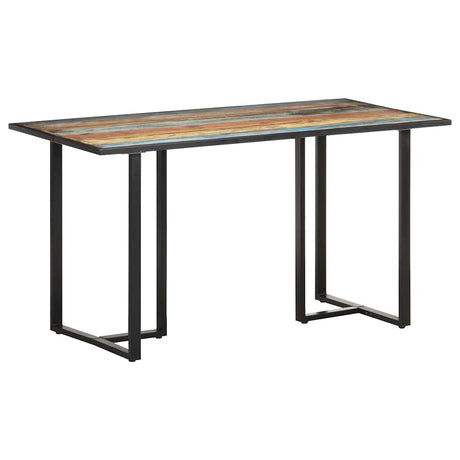 Vidaxl eettafel 140 cm massief gerecycled hout