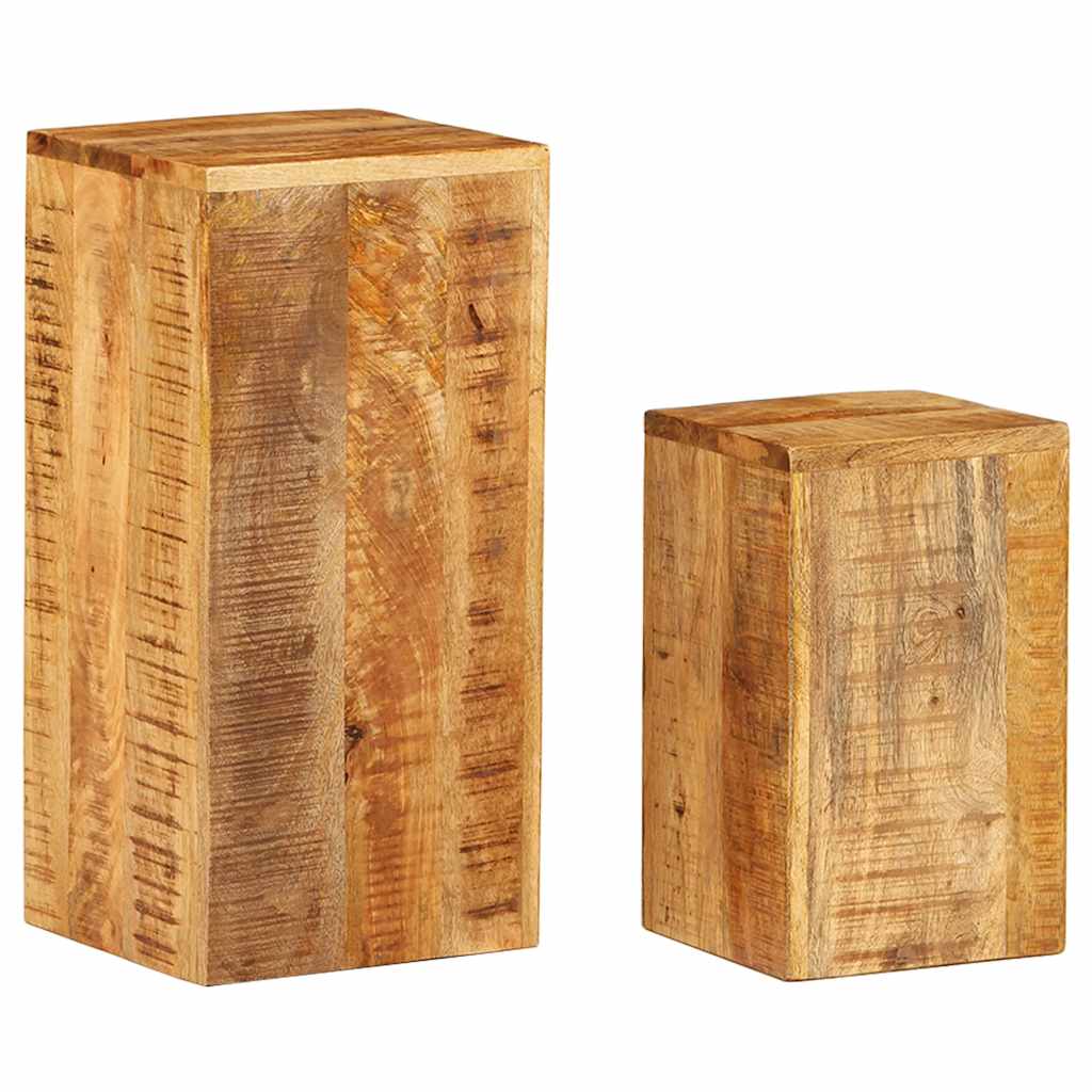 Vidaxl Plant Standards 2 Pcs Solid Mango Wood