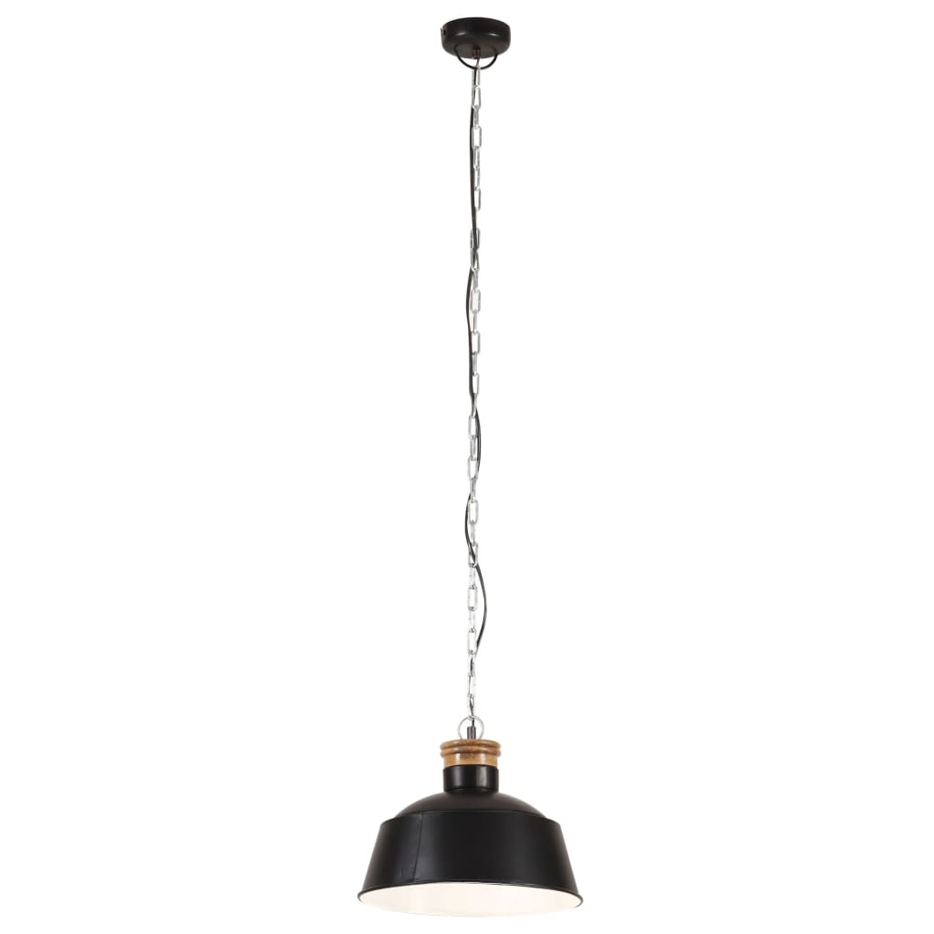 Vidaxl hänken Lamp industriell E27 32 cm schwaarz