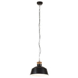 Vidaxl Hanging Lamp Industrial E27 32 cm noir