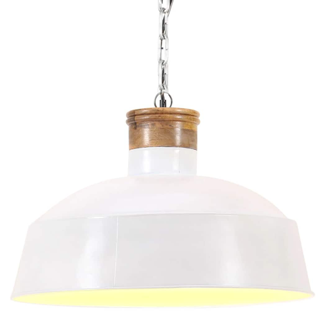 Vidaxl Hanging Lampa Industrial E27 42 cm biały