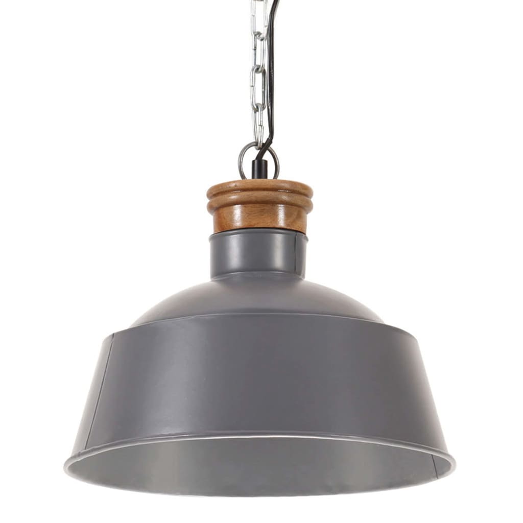 Vidaxl hanging lamp industrial E27 32 cm gray