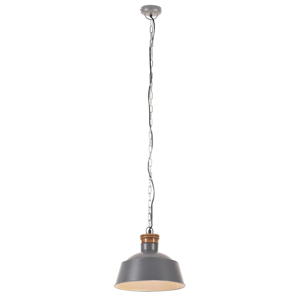 Vidaxl hänkend Lamp industriell E27 32 cm Grey