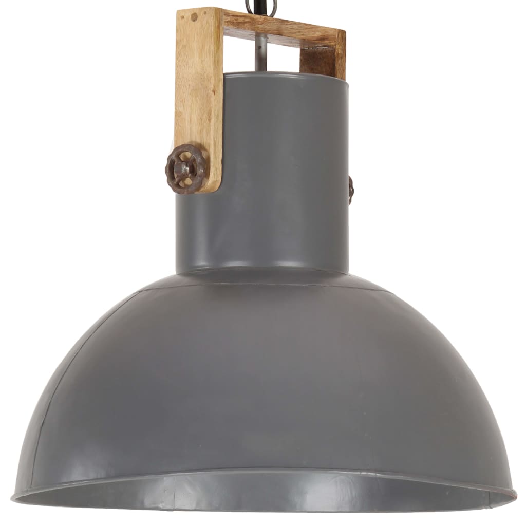 Bidaxl hängande lampa industriell cirka 25 w e27 52 cm mangohout grå