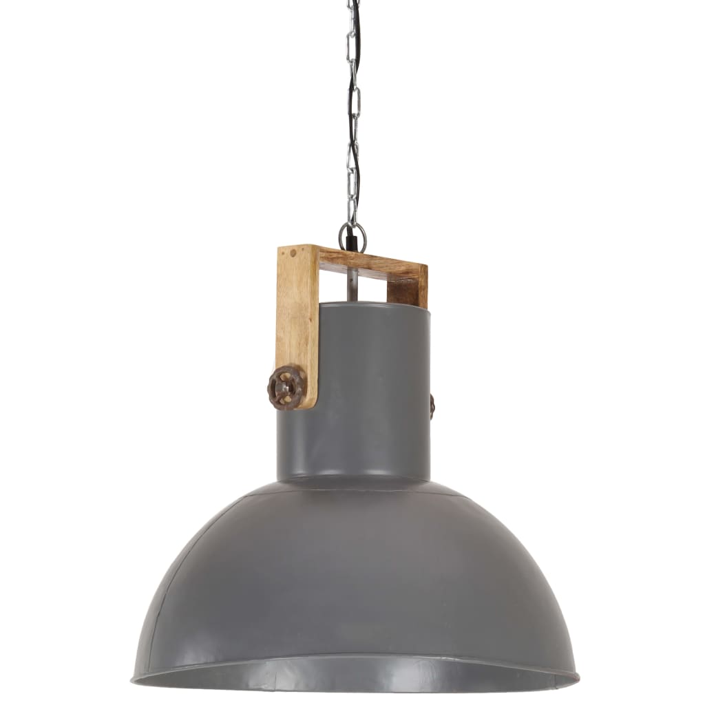 Vidaxl hanging lamp industrial around 25 W E27 52 cm Mangohout Gray