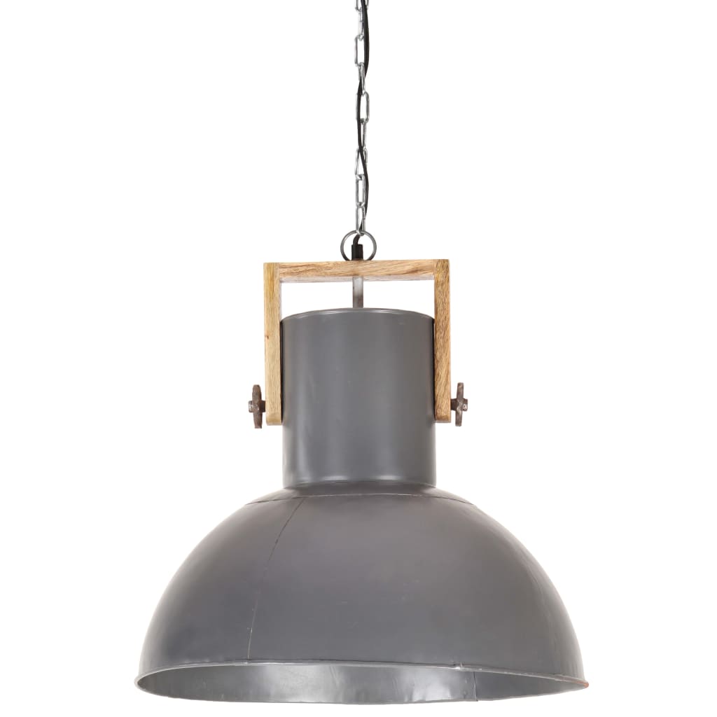 Vidaxl hanging lamp industrial around 25 W E27 52 cm Mangohout Gray