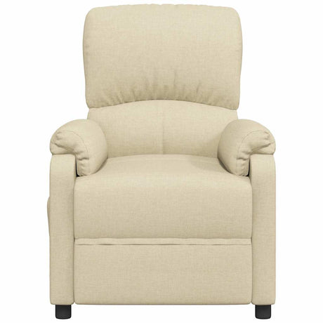 Vidaxl fauteuil verstelbaar stof crèmekleurig