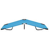 Vidaxl ligbed inklapbaar staal turquoiseblauw