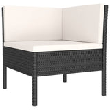 Vidaxl 2-delige loungeset met kussens poly rattan zwart