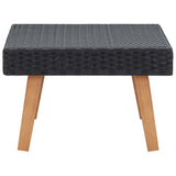 Vidaxl tuintafel poly rattan zwart