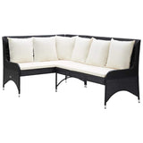Vidaxl tuinhoekbanken 2 st poly rattan zwart