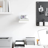 Vidaxl wandschap zwevend 23x23,5x3,8 cm mdf hoogglans wit