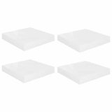 Vidaxl wandschappen zwevend 4 st 23x23,5x3,8 cm mdf hoogglans wit