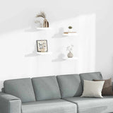 Vidaxl wandschappen zwevend 4 st 23x23,5x3,8 cm mdf hoogglans wit
