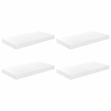 Vidaxl wandschappen zwevend 4 st 50x23x3,8 cm mdf hoogglans wit