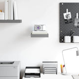 Vidaxl wandschap zwevend 23x23,5x3,8 cm mdf hoogglans grijs