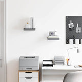 Vidaxl wandschappen zwevend 2 st 23x23,5x3,8 cm mdf hoogglans grijs