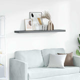 Vidaxl wandschap zwevend 120x23,5x3,8 cm mdf hoogglans grijs