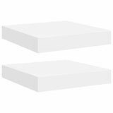 Vidaxl wandschappen zwevend 2 st 23x23,5x3,8 cm mdf wit