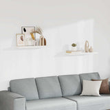 Vidaxl wandschappen zwevend 2 st 80x23,5x3,8 cm mdf wit