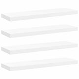 Vidaxl wandschappen zwevend 4 st 80x23,5x3,8 cm mdf wit