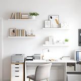 Vidaxl wandschappen zwevend 4 st 90x23,5x3,8 cm mdf wit
