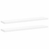 Vidaxl wandschappen zwevend 2 st 120x23,5x3,8 cm mdf wit