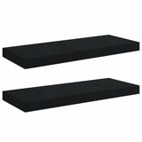 Vidaxl wandschappen zwevend 2 st 60x23,5x3,8 cm mdf zwart