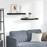 Vidaxl wandschappen zwevend 2 st 60x23,5x3,8 cm mdf zwart