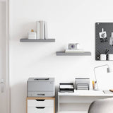 Vidaxl wandschappen zwevend 2 st 50x23x3,8 cm mdf grijs