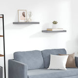 Vidaxl wandschappen zwevend 2 st 50x23x3,8 cm mdf grijs
