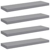 Vidaxl wandschappen zwevend 4 st 80x23,5x3,8 cm mdf grijs