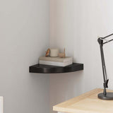 Vidaxl hoekschap zwevend 25x25x3,8 cm mdf hoogglans zwart