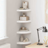 Vidaxl hoekschappen zwevend 4 st 25x25x3,8 cm mdf wit