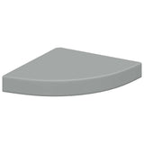 Vidaxl hoekschap zwevend 25x25x3,8 cm mdf grijs