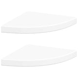 Vidaxl zwevende hoekplanken 2 st wit 35x35x3,8 cm mdf