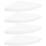 Vidaxl hoekschappen zwevend 4 st 35x35x3,8 cm mdf wit