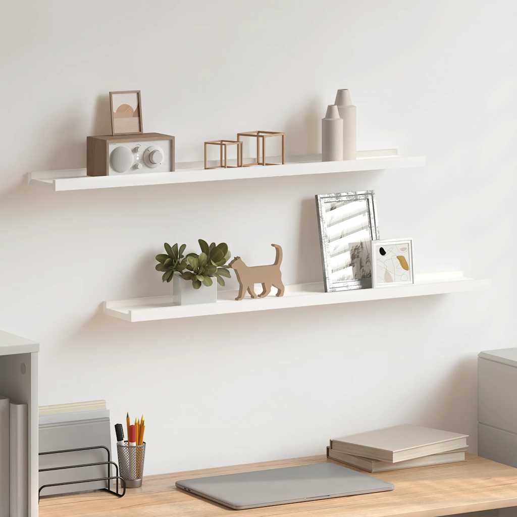 Vidaxl fotoplanken 2 st 80x9x3 cm mdf wit