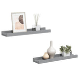 Vidaxl fotoplanken 2 st 40x9x3 cm mdf grijs