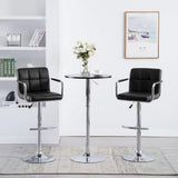 Vidaxl barstoelen 2 st kunstleer zwart