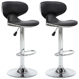 Vidaxl barstoelen 2 st kunstleer zwart