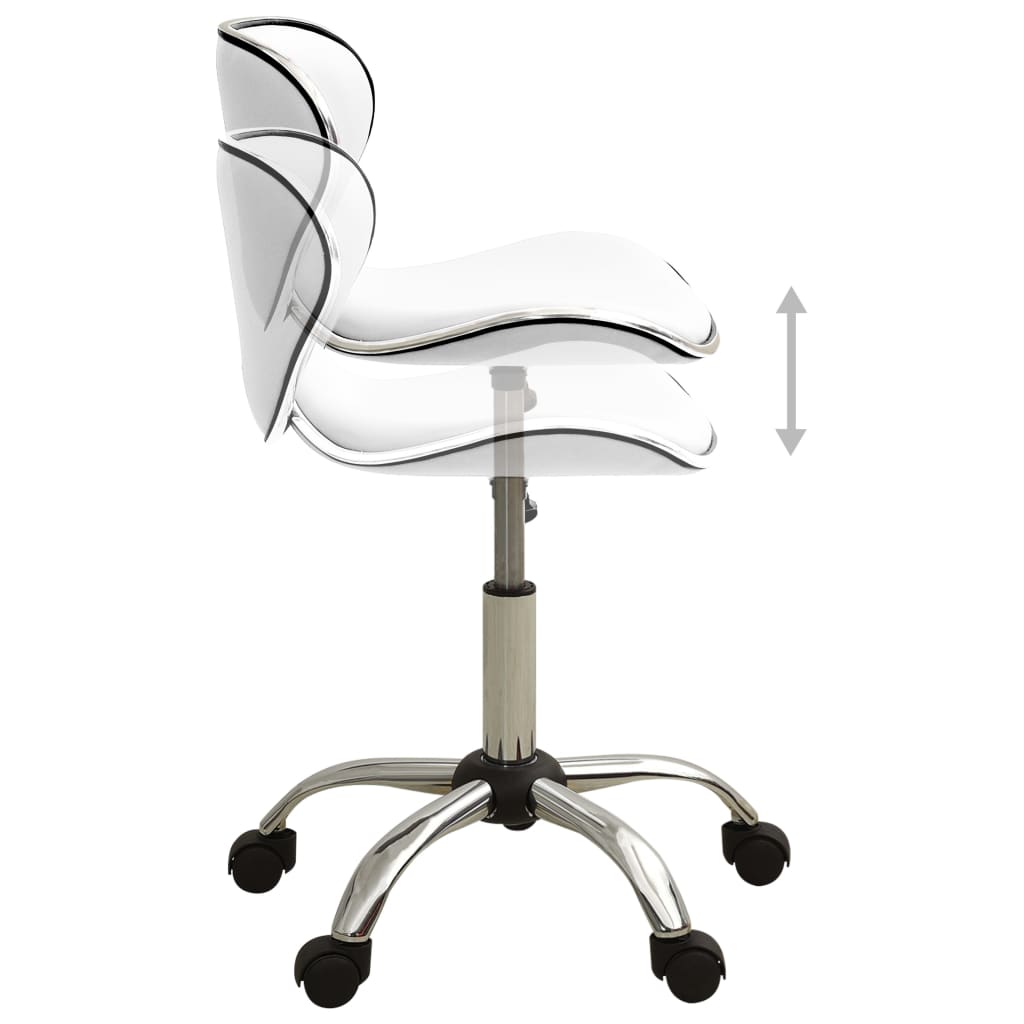 VidaXL Salonhocker Kunstleder weiß
